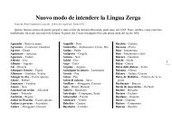 Nuovo modo de intendere la Lingua Zerga - gerghi italici