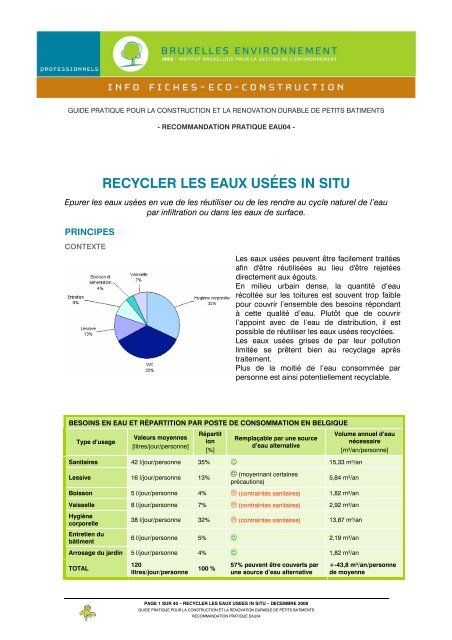 recycler les eaus usées in situ - Les États Généraux de l'Eau à ...