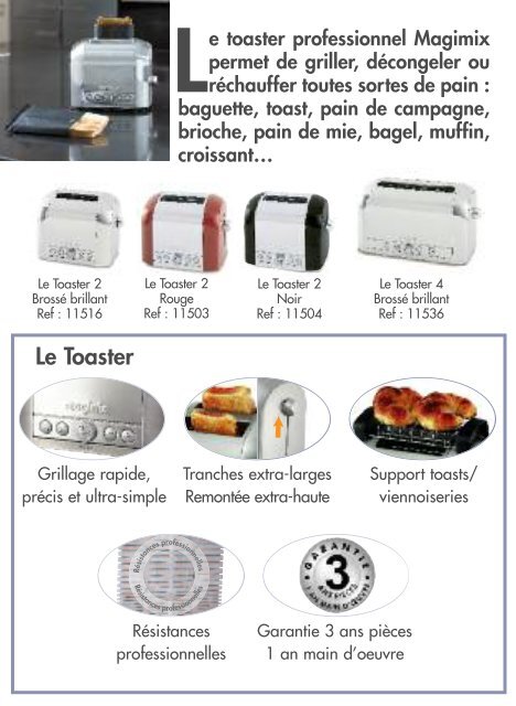 Le toaster professionnel Magimix - 3 Suisses