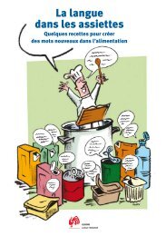 La langue dans les assiettes, quelques recettes ... - Langue française