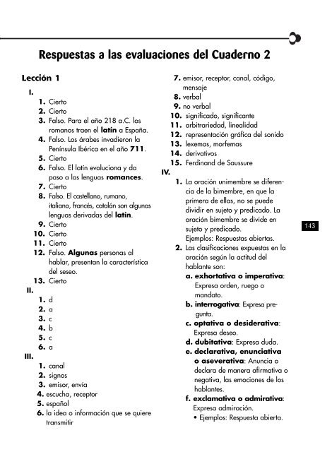 Respuestas a los ejercicios del Cuaderno 2 - El Educador