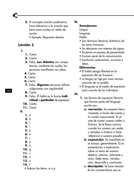 Respuestas a los ejercicios del Cuaderno 2 - El Educador