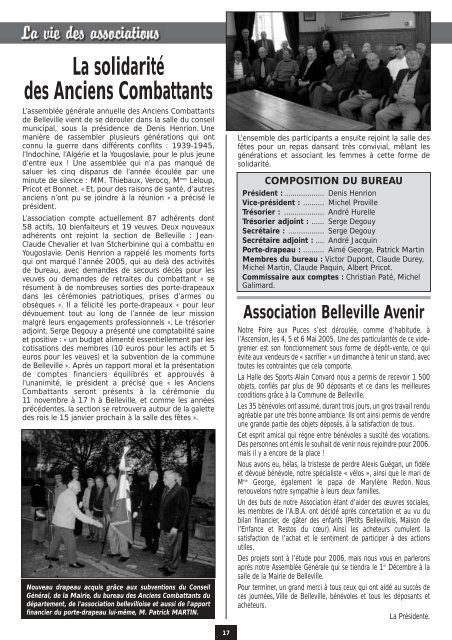 Belleville Démocratie N° 64 Janvier 2006 (PDF 1,8Mo) - Mairie de ...