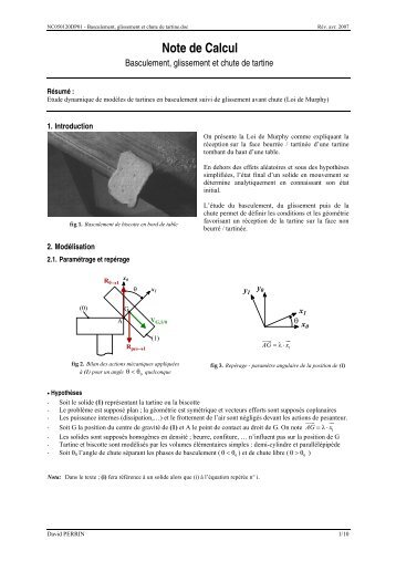 NC050120DP01 - Basculement, glissement et chute ... - David Perrin