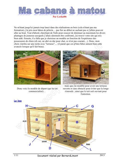 cabane à matou - Les Copeaux