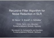 Recursive Filter Algorithm for Noise Reduction in SLR