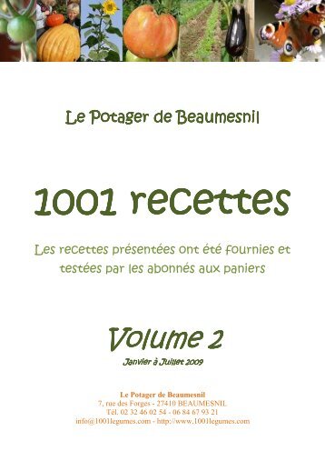 1001 recettes volume 2 - Le Potager de Beaumesnil