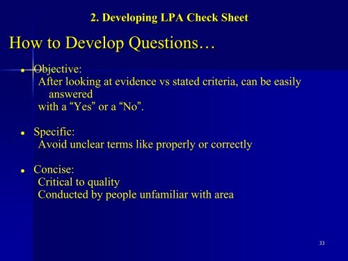 Layered Process Audits (LPA) - Chrysler