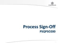 Process Planning Review (PPR) - Chrysler