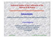 Statistical Studies of the Calibration of the Helwan-SLR Station