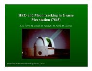 HEO and Moon tracking at Grasse (MeO)
