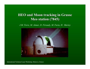 HEO and Moon tracking at Grasse (MeO)