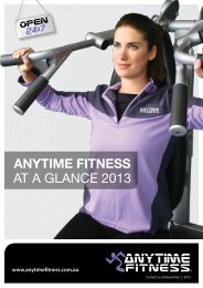 ANYTIME FITNESS FRANCHISE DISCLOSURE DOCUMENT