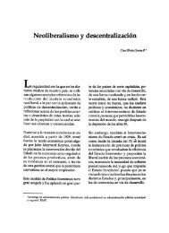 Neoliberalismo y descentralización