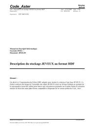 Description du stockage JEVEUX au format HDF - Code_Aster