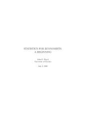 STATISTICS FOR ECONOMISTS: A BEGINNING - Department of ...
