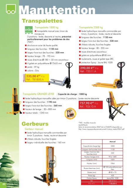 Stockage Equipement Manutention - Ettax