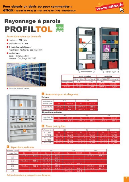 Stockage Equipement Manutention - Ettax