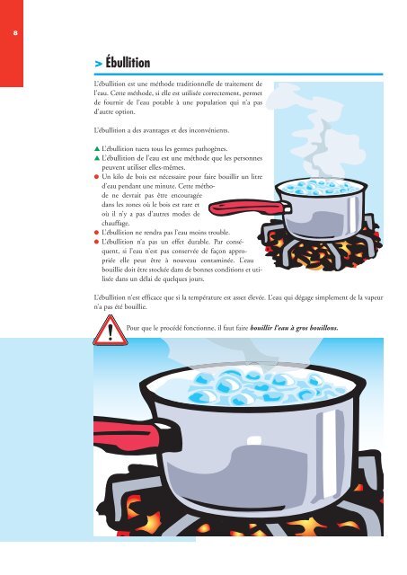 Traitement et stockage sûr de l'eau à domicile dans les situations d ...