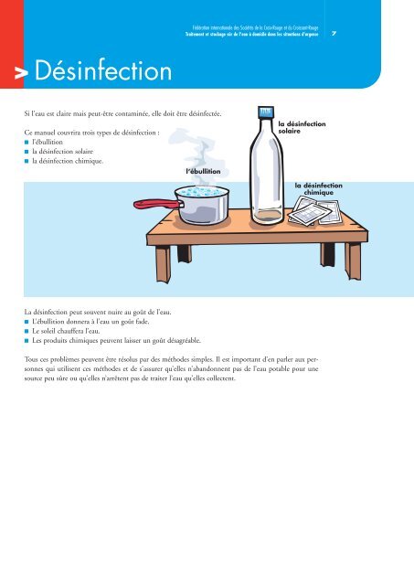 Traitement et stockage sûr de l'eau à domicile dans les situations d ...