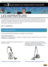 LES ASPIRATEURS - Conforama