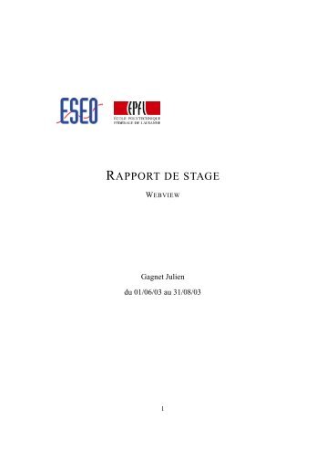 RAPPORT DE STAGE - EPFL
