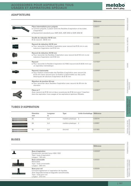 des ou d'acce des outils parfaits ont besoin d'accessoires ... - Metabo