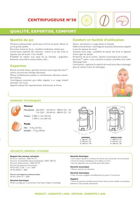 CENTRIFUGEUSE N° 50 ''Santos Juicer''