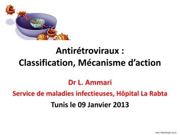 Les Antirétroviraux : Classification, mécanismes d'action
