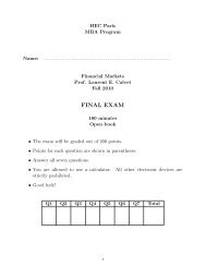 FINAL EXAM - Studies2 - HEC Paris