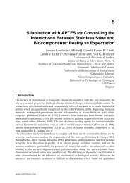 Silanization with APTES for Controlling the Interactions ... - InTech