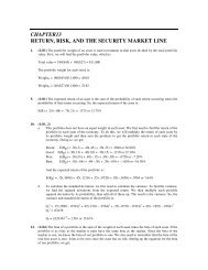 CHAPTER13 RETURN, RISK, AND THE SECURITY MARKET LINE