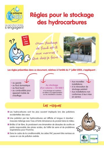 stockage des hydrocarbures - Chambre d'Agriculture