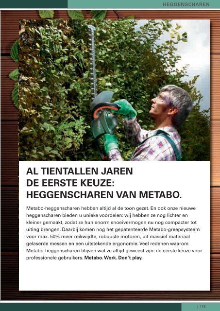 AL TIENTALLEN JAREN DE EERSTE KEUZE ... - Metabo