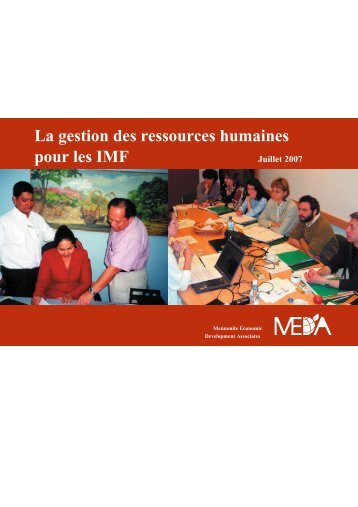 1. La gestion des ressources humaines pour les IMF