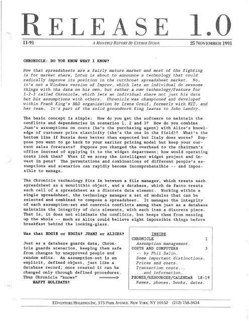 25 November 1991 - Cdn.oreilly.com