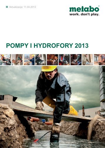 pompy i hydrofory 2013 - Metabo