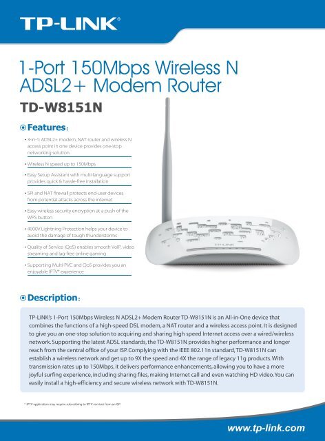 TD-W8151N(UN)3.0 Datasheet-2012-07