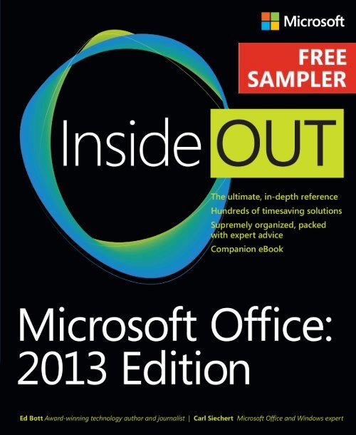 Microsoft Office Inside Out 2013 Edition