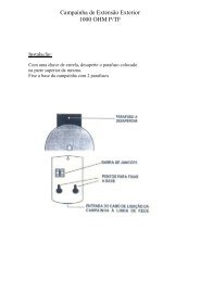 Campainha de Extensão Exterior 1000 OHM P/TF