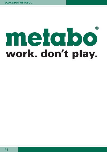 Katalog Metabo 2012 - Narz?dzia ? Elektronarz?dzia Konin :: Artmetal