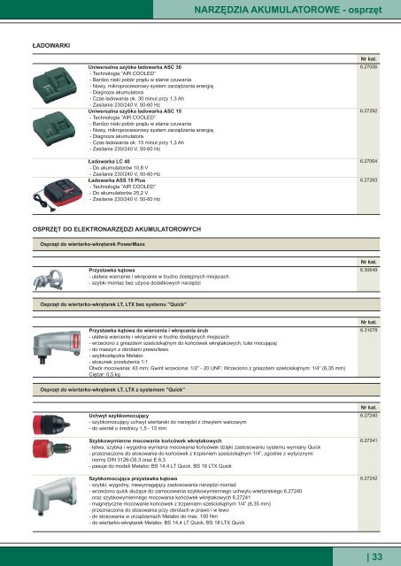 Katalog Metabo 2012 - Narz?dzia ? Elektronarz?dzia Konin :: Artmetal