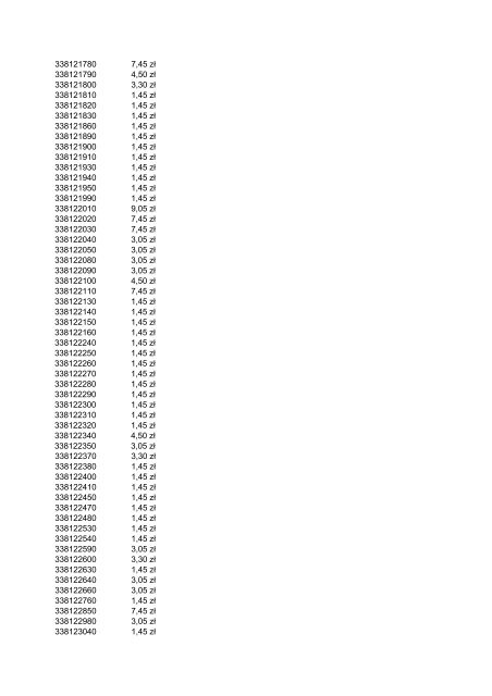 Indeks Cena 2012.03 1043560 35,70 z? 1043600 47,50 z? ... - Metabo