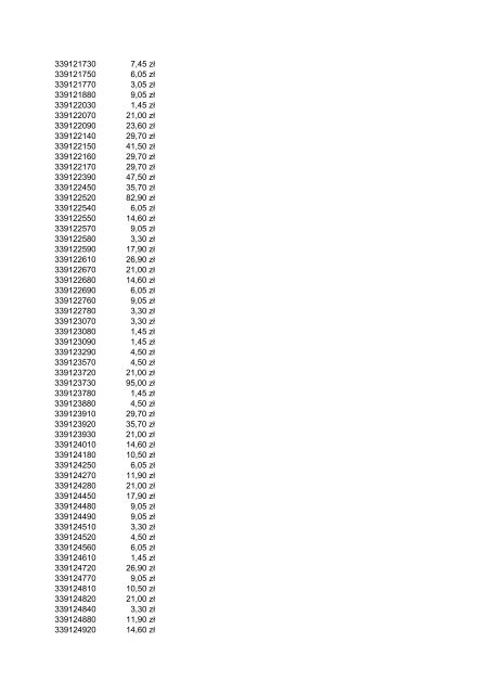 Indeks Cena 2012.03 1043560 35,70 z? 1043600 47,50 z? ... - Metabo