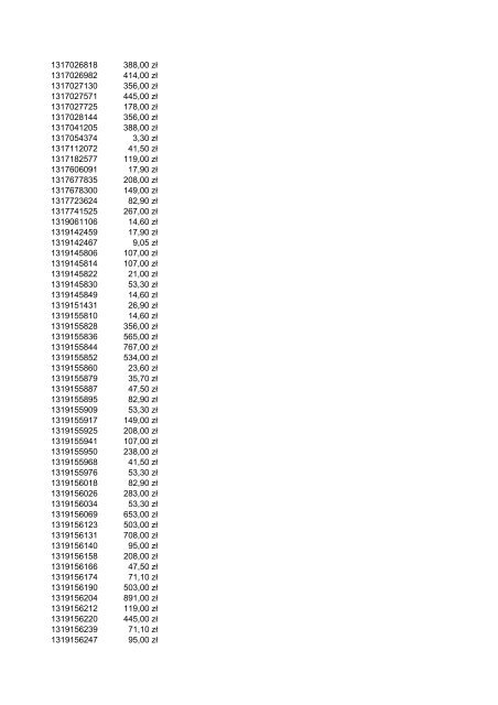 Indeks Cena 2012.03 1043560 35,70 z? 1043600 47,50 z? ... - Metabo