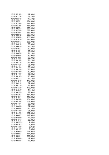 Indeks Cena 2012.03 1043560 35,70 z? 1043600 47,50 z? ... - Metabo