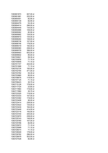 Indeks Cena 2012.03 1043560 35,70 z? 1043600 47,50 z? ... - Metabo