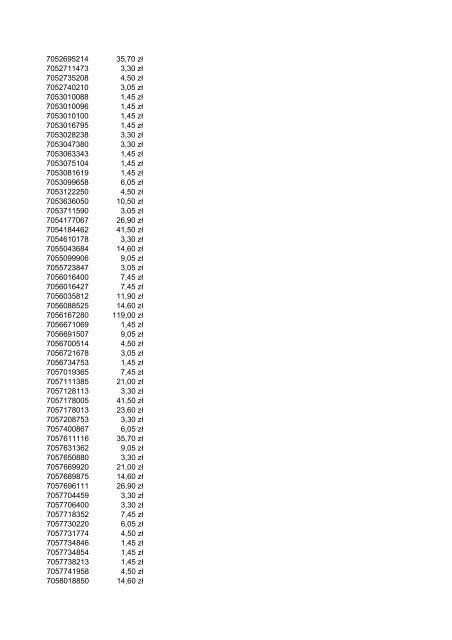 Indeks Cena 2012.03 1043560 35,70 z? 1043600 47,50 z? ... - Metabo