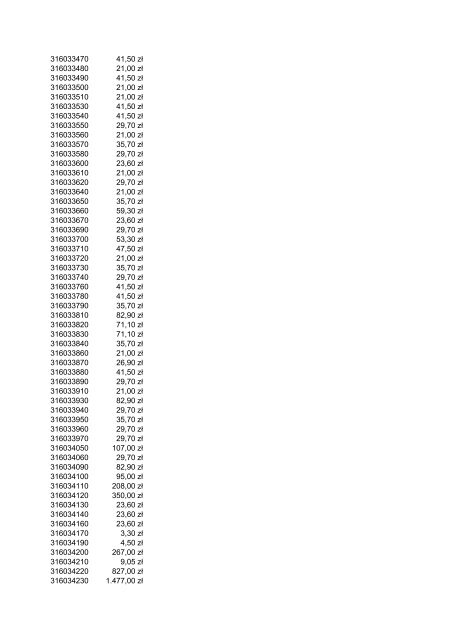 Indeks Cena 2012.03 1043560 35,70 z? 1043600 47,50 z? ... - Metabo