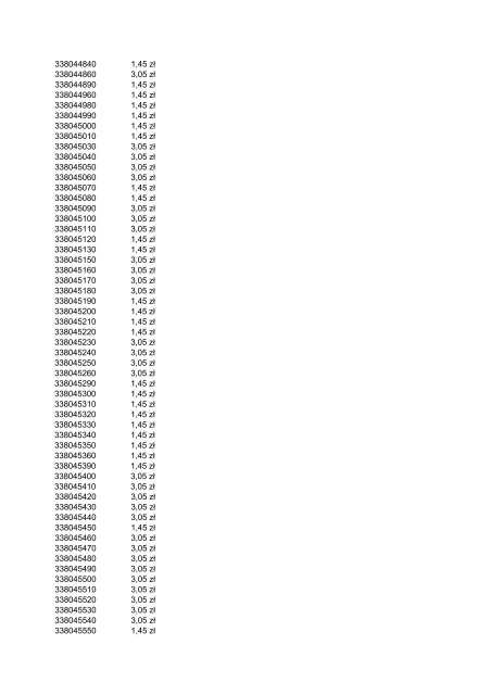 Indeks Cena 2012.03 1043560 35,70 z? 1043600 47,50 z? ... - Metabo